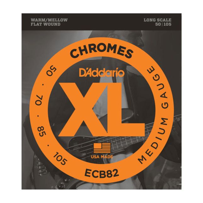 D&#39;Addario ECB82 Chromes Bass Guitar Strings Medium 50-105 Long Scale