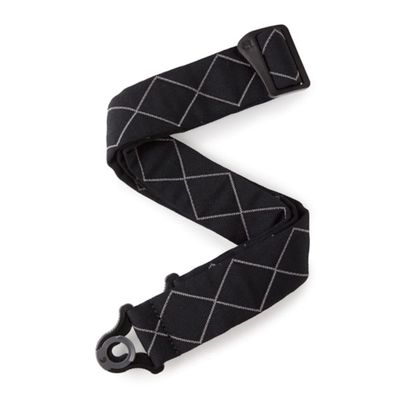 D&#39;Addario Auto Lock Guitar Strap - Black Diamonds