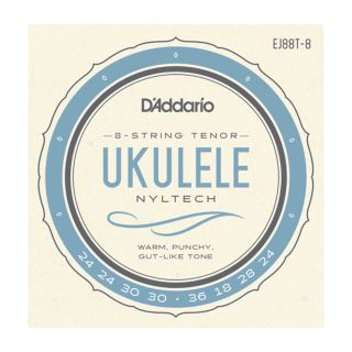 D&#39;Addario EJ88T-8 Nyltech Ukulele Strings 6-String Tenor