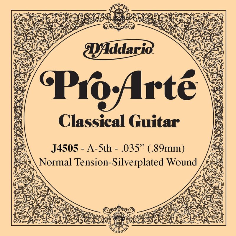 D&#39;Addario J4505 Pro-Arte Nylon Classical Guitar Single String Normal Tension Fifth String