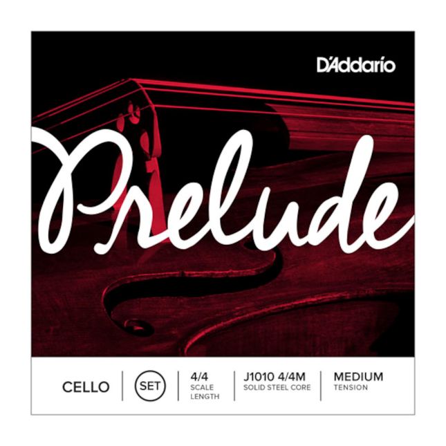 D&#39;Addario Prelude Cello String Set 4/4 Scale Medium Tension
