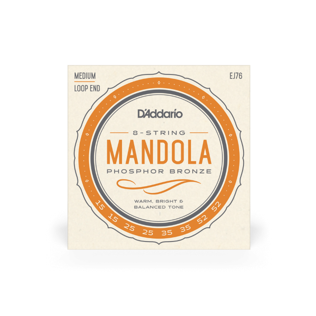 D&#39;Addario EJ76 Phosphor Bronze Mandola Strings Medium 15-52