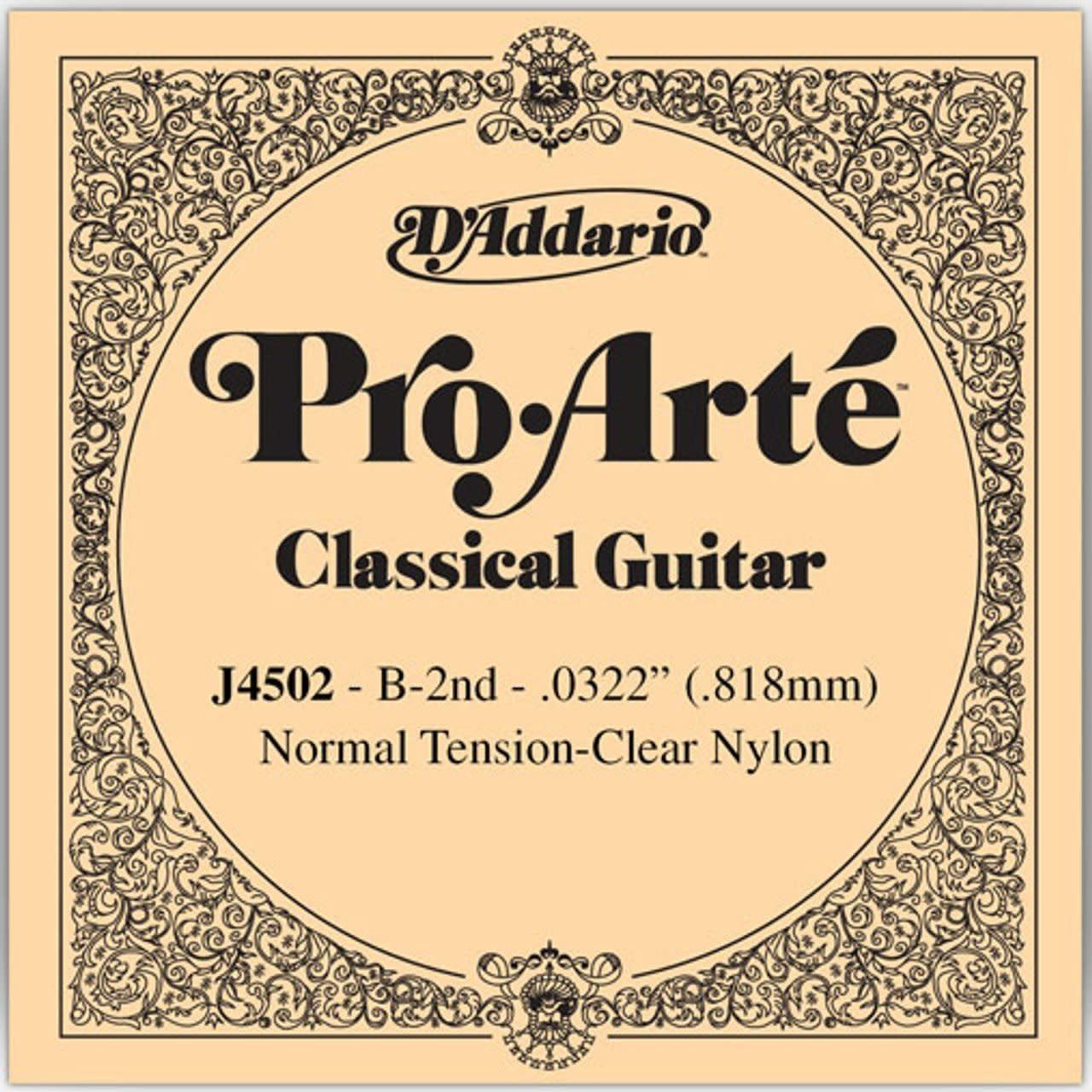D&#39;Addario J4502 Pro-Arte Nylon Classical Guitar Single String Normal Tension Second String