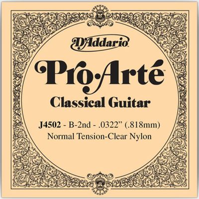 D&#39;Addario J4502 Pro-Arte Nylon Classical Guitar Single String Normal Tension Second String