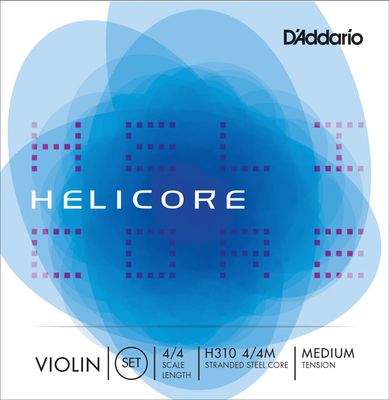 D&#39;Addario Helicore Violin String Set 4/4 Scale Medium Tension