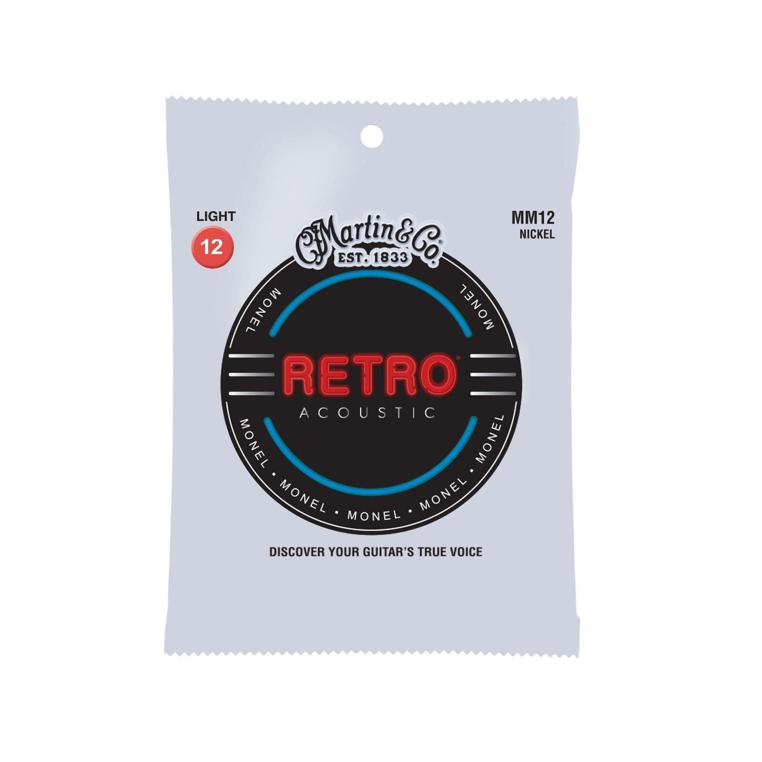 Martin Retro Monel Acoustic Guitar Strings Light .012-.054