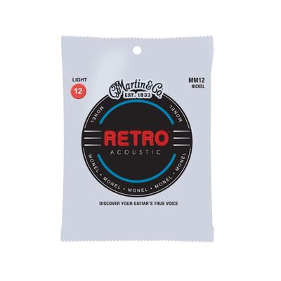 Martin Retro Monel Acoustic Guitar Strings Light .012-.054