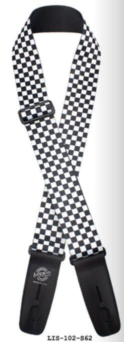 Lock-It 2&quot; Poly Plush Checkerboard Guitar Strap