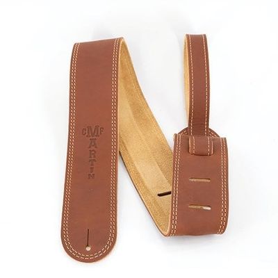 Martin Baseball Glove Leather Guitar Strap Brown