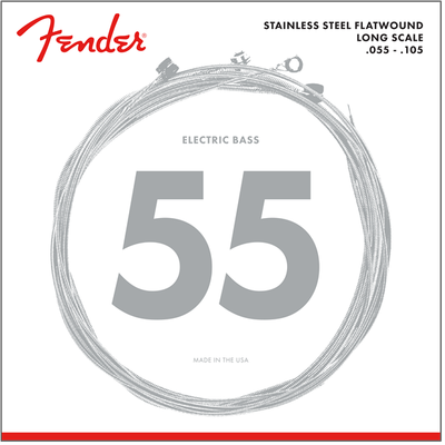 Fender Stainless 9050&#39;s Bass Strings Stainless Steel Flatwound 9050M .055-.105