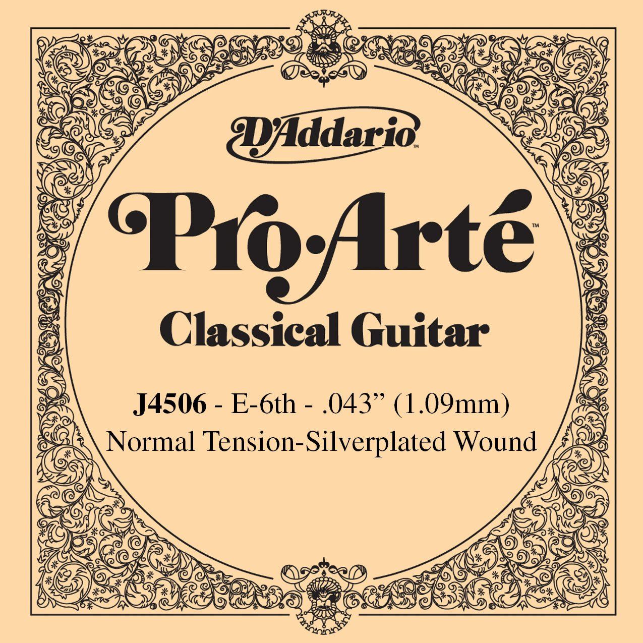 D&#39;Addario J4506 Pro-Arte Nylon Classical Guitar Single String Normal Tension Sixth String