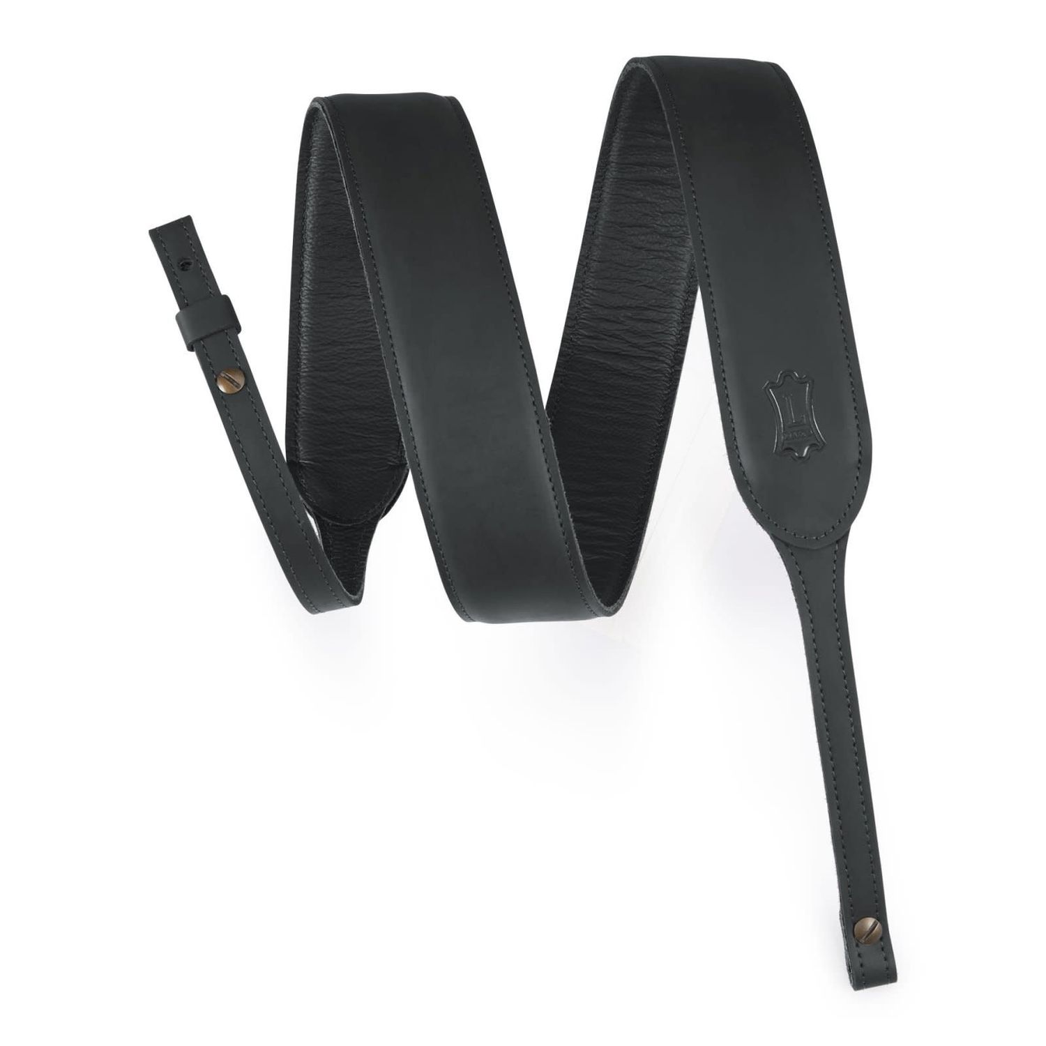 Levys 2� Butter Leather Banjo Strap � Black