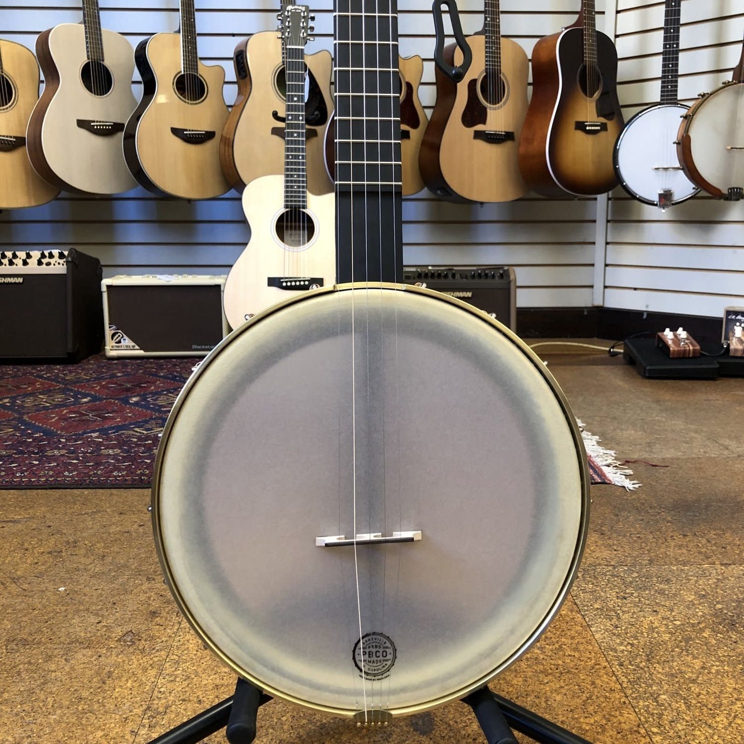 Pisgah Rambler Dobson 12&quot; Standard Scale Open Back Banjo Walnut w/Padded Gig Bag