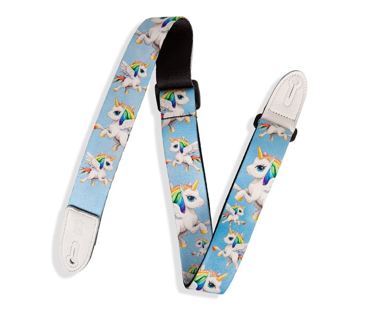 Levys Unicorns Light Blue White Multi 1.5 Youth Strap