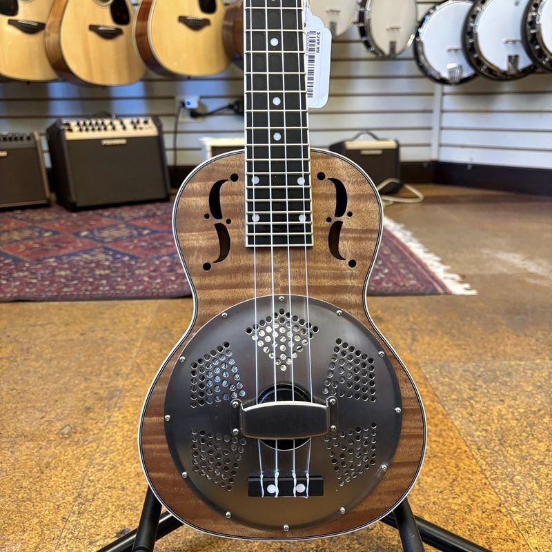 Gold Tone ResoMaple Concert-Scale Curly Maple Resonator Ukulele w/Gig Bag
