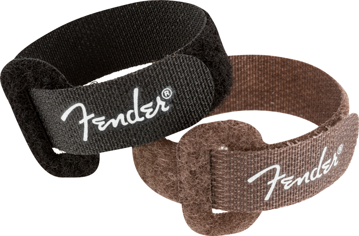 Fender Cable Ties, 7&quot;, Black and Brown, 6-Pack