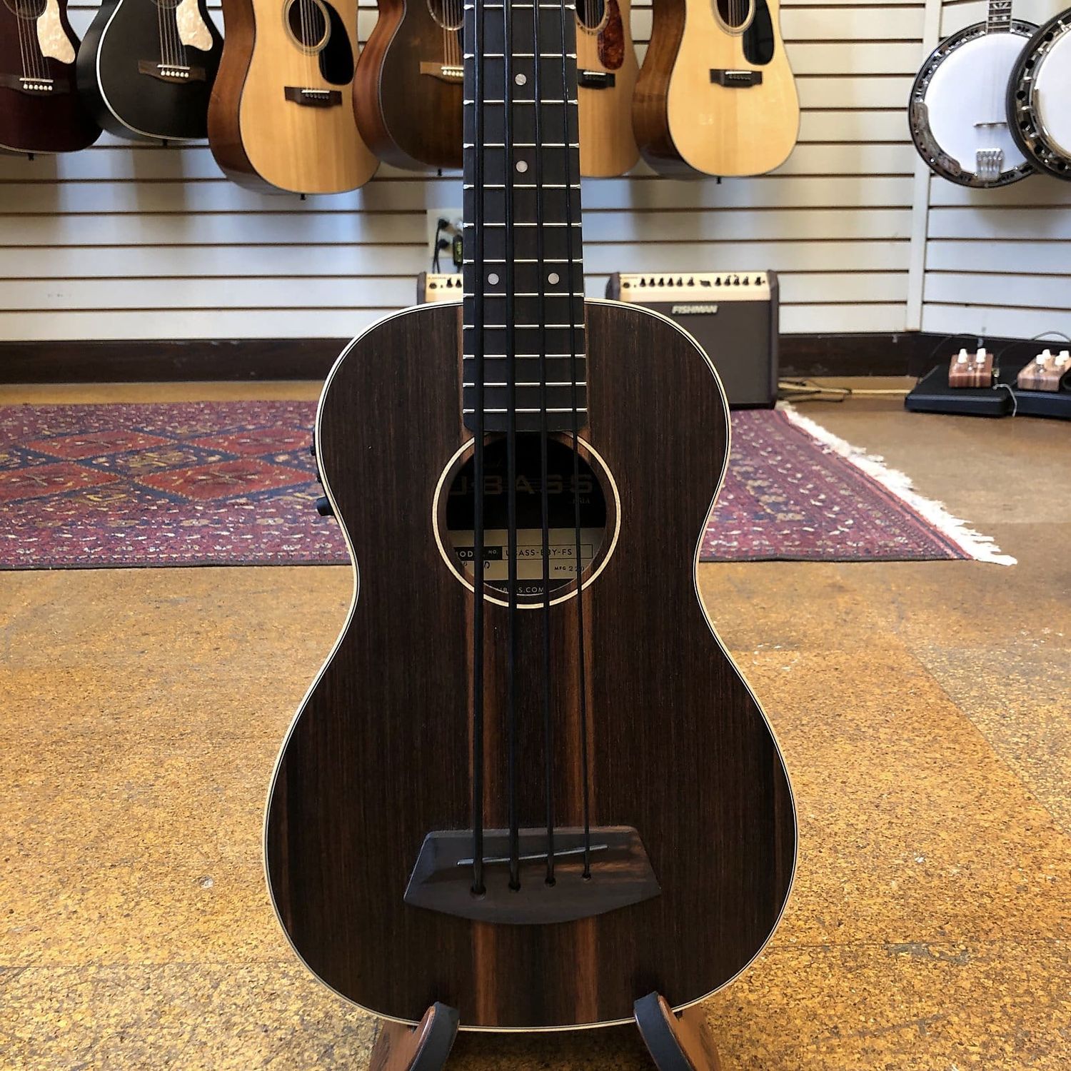 Kala Striped Ebony Acoustic-Electric U-Bass w/Padded Gig Bag