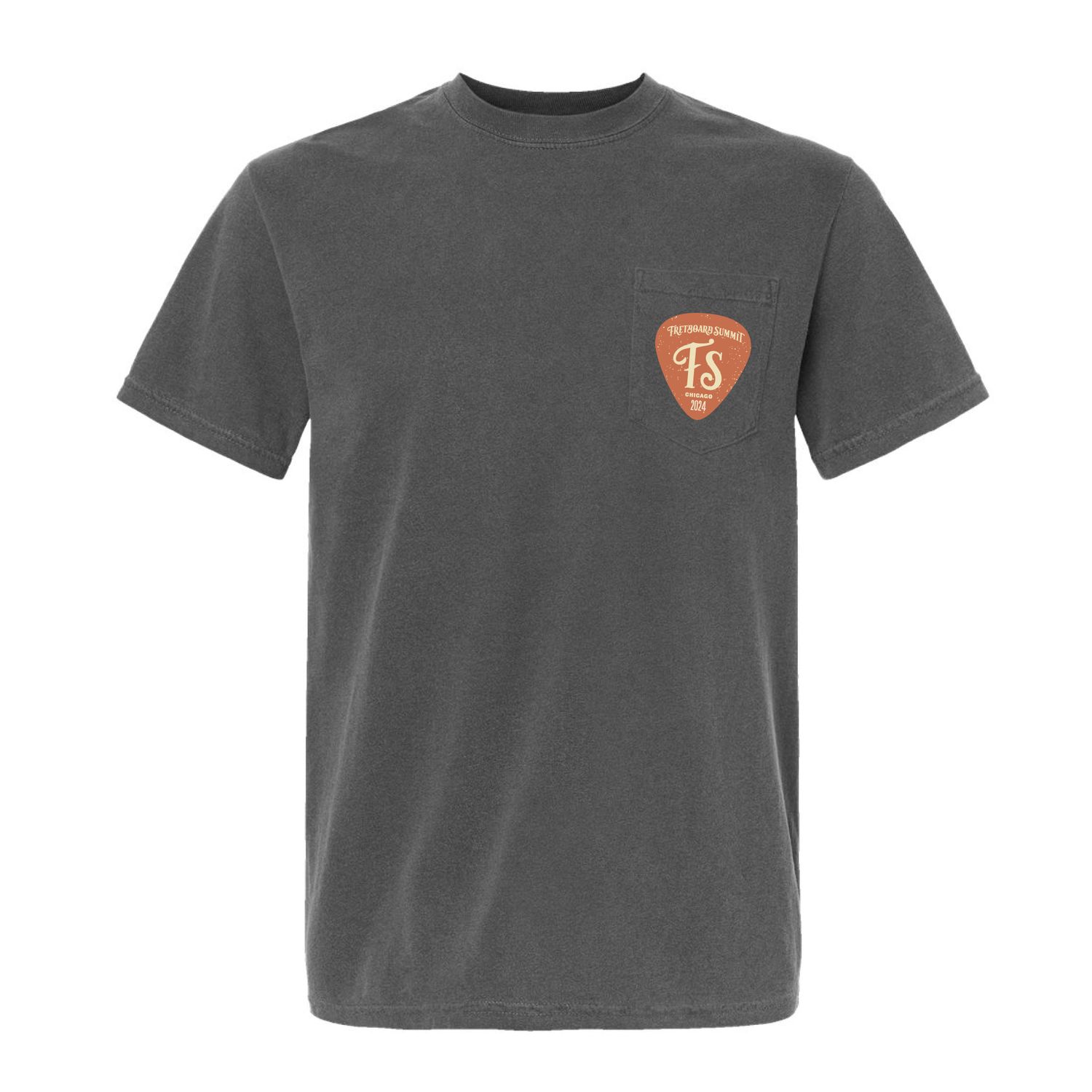 Fretboard Summit 2024 Pocket T-Shirt Pepper Gray *Pre-Sale*