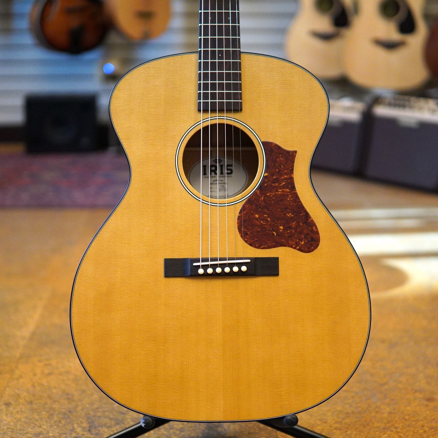 Iris JB Model Sitka Spruce/Mahogany OM Acoustic Guitar w/Hard Case