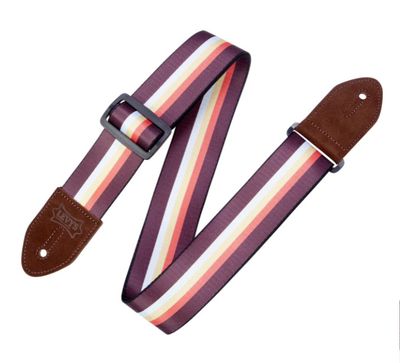 Levy&#39;s 2&quot; MP2 Suede/Poly Guitar Strap, 3 Bar