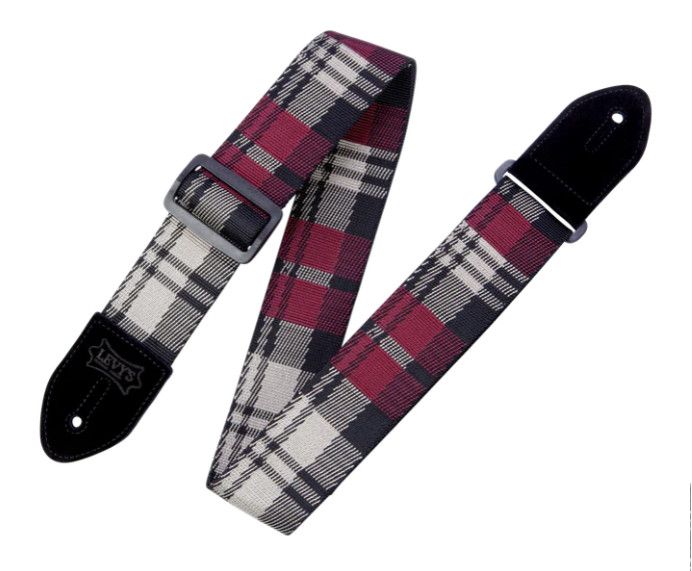 Levys MC8VIN010 Garnet Plaid Guitar Strap
