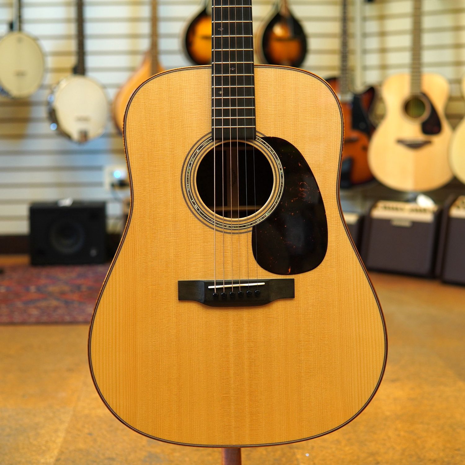 Martin Custom D-28 Style Sitka Spruce/Wild Grain East Indian Rosewood Dreadnought Acoustic Guitar w/Koa Binding, Hard Case