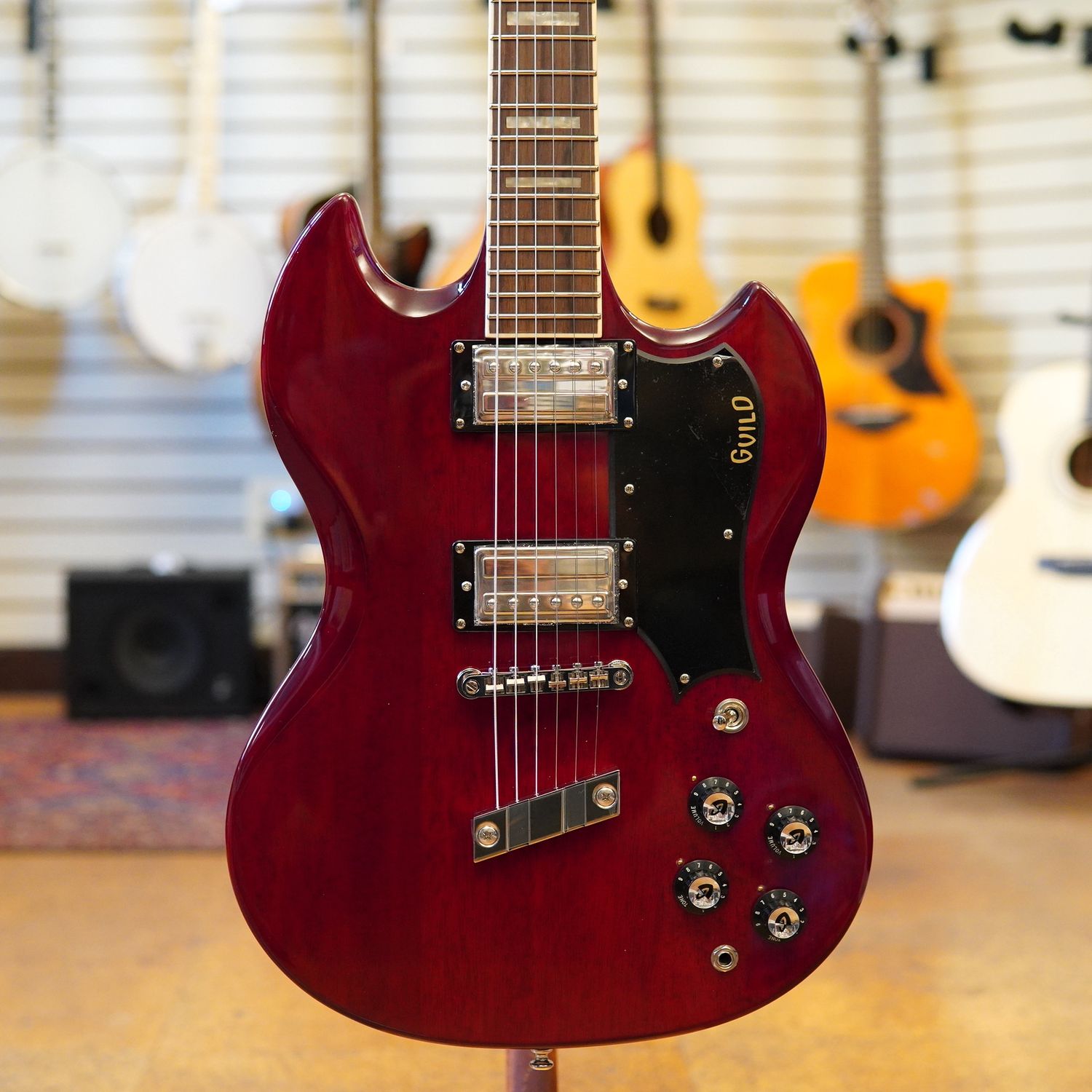 Guild Polara Deluxe Electric Guitar Cherry Red