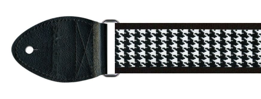 Souldier 2&quot; Guitar Strap, Houndstooth Black/White