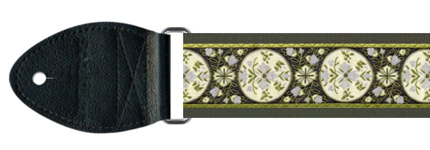 Souldier 2&quot; Guitar Strap, Medallion Black Green