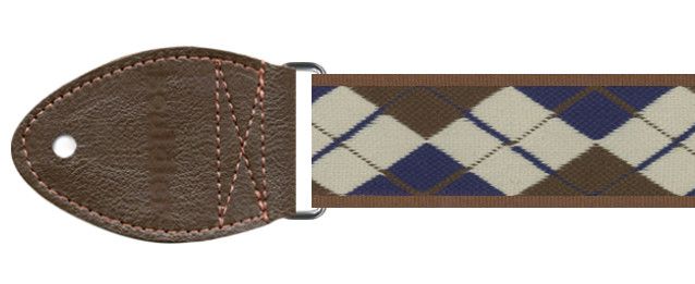 Souldier 2&quot; Guitar Strap, Argyle Navy and Brown