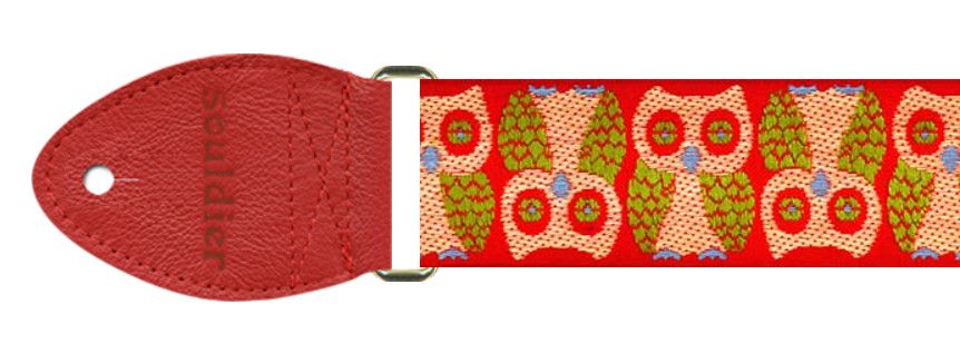 Souldier 2&quot; Guitar Strap, Owls Red