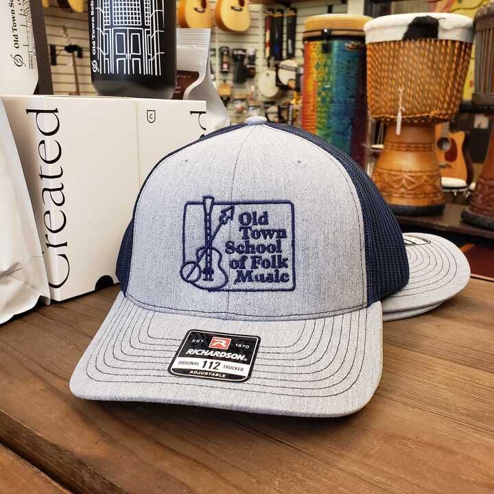 Old Town School Snap-back Trucker Cap, Color: Grey/Navy
