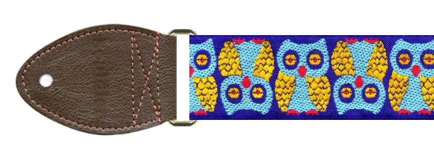 Souldier 2&quot; Guitar Strap, Owls Blue