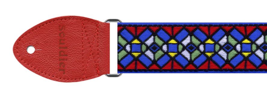Souldier 2&quot; Guitar Strap, Stained Glass Royal