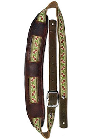 Souldier Saddle Strap Petunia on Brown Leather