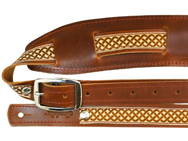 Souldier Saddle Strap Celtic Knot on Brown Leather