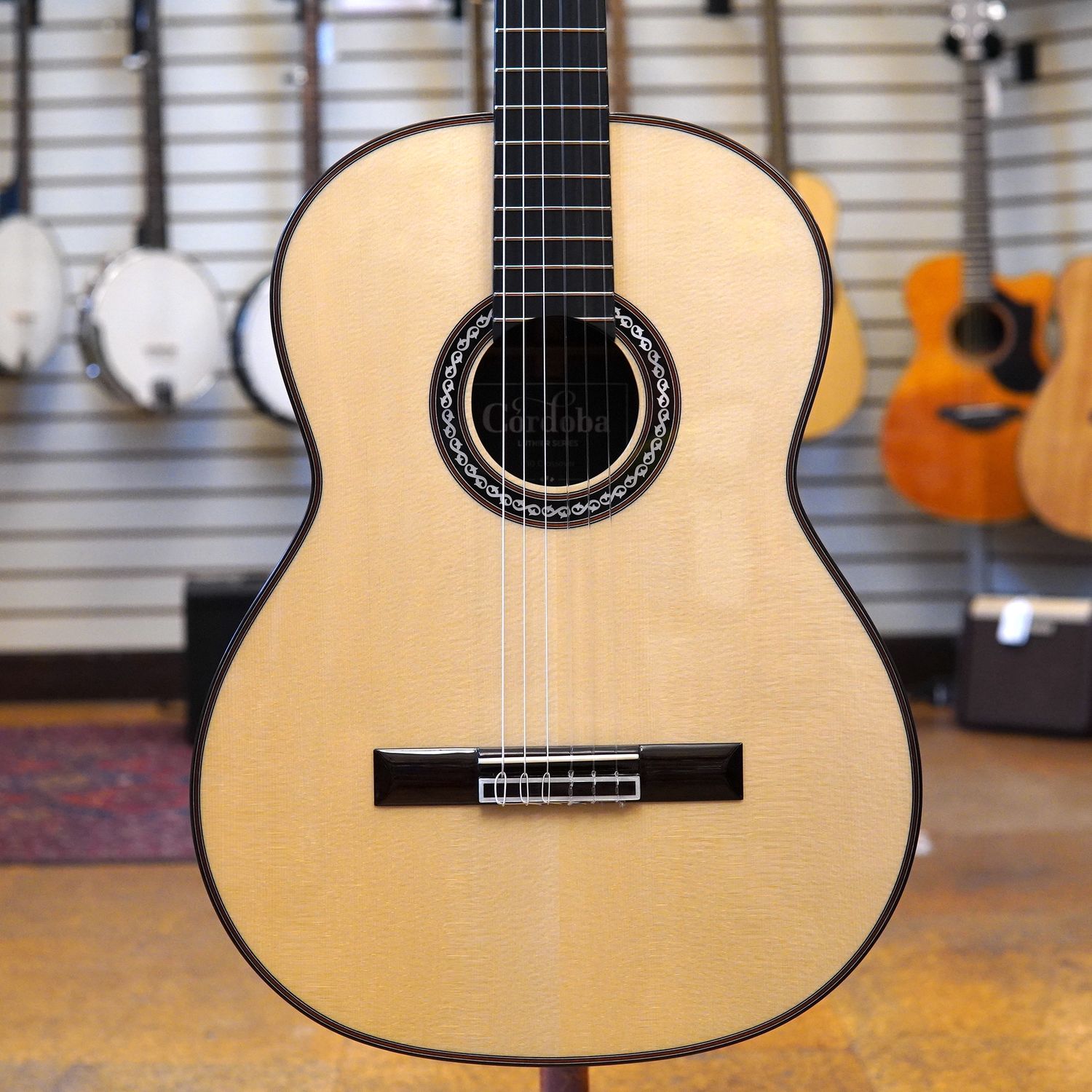 Cordoba C10 Crossover European Spruce/Indian Rosewood Nylon String Acoustic Guitar w/Hard Case