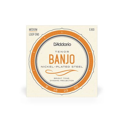 D&#39;Addario EJ63 Tenor Banjo Strings, Nickel, 9-30