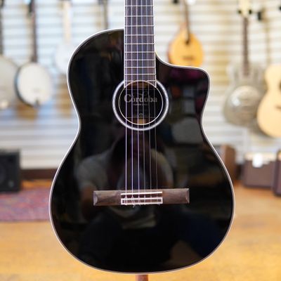 Cordoba Fusion 5 Jet Nylon String Acoustic-Electric Guitar Jet Black