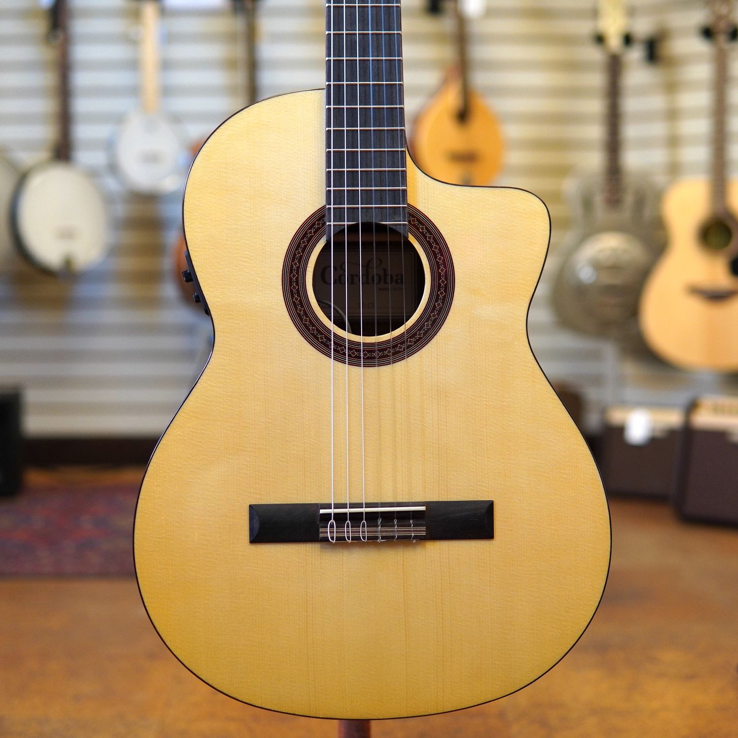 Cordoba C5-CE SP Cutaway Classical Acoustic-Electric Guitar w/Engelmann Spruce Top