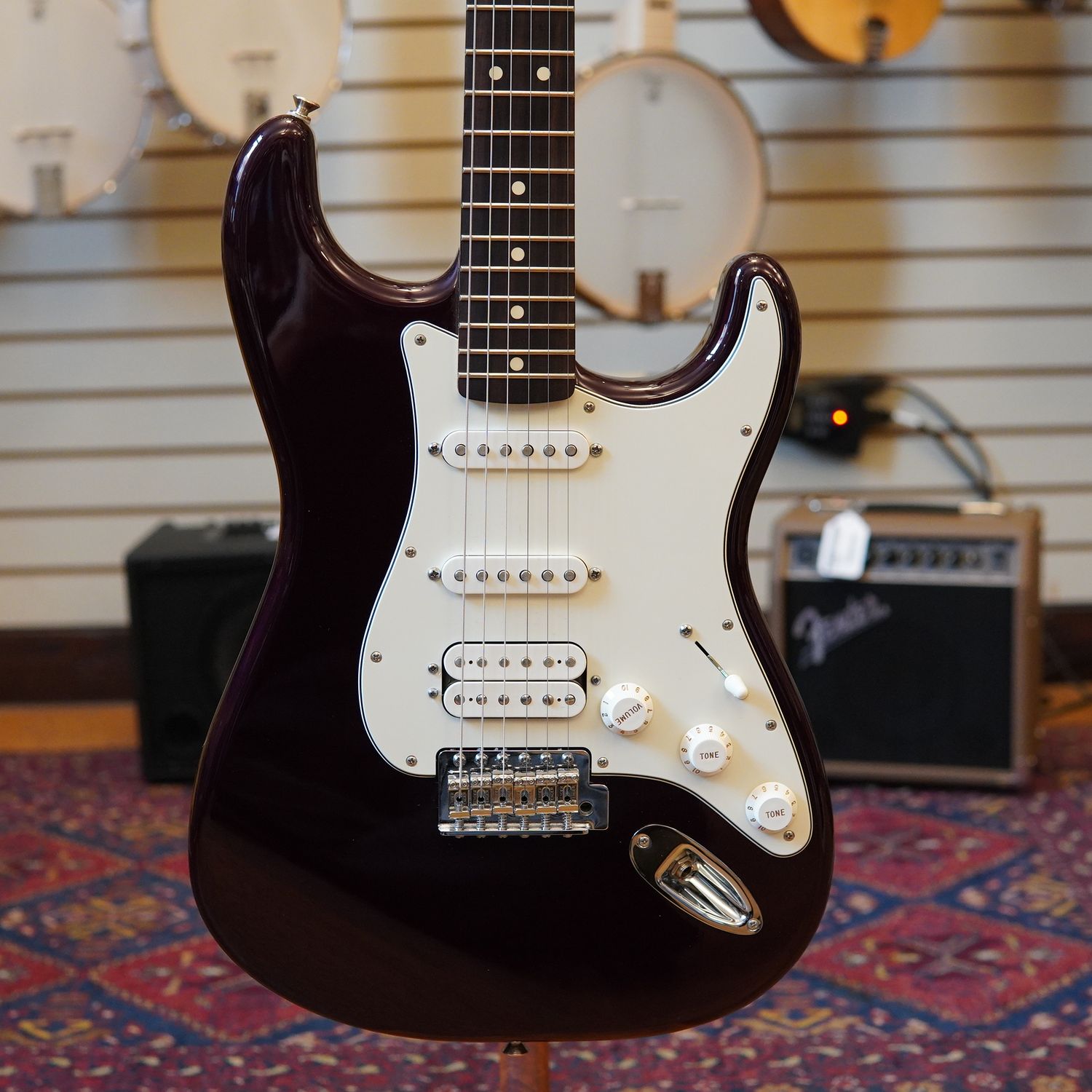 USED 2012 Fender MIM HSS Stratocaster Midnight Wine