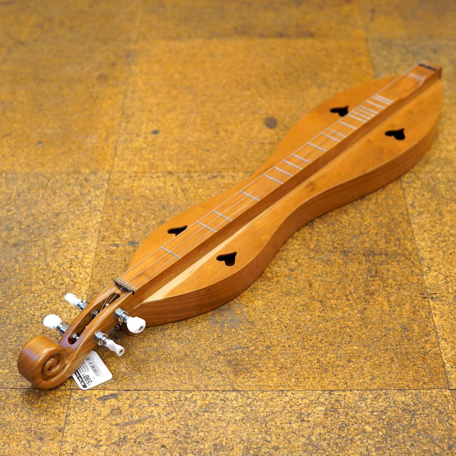 McSpadden 4SHCC All-Cherry Scrollhead Hourglass Mountain Dulcimer w/Padded Gig Bag
