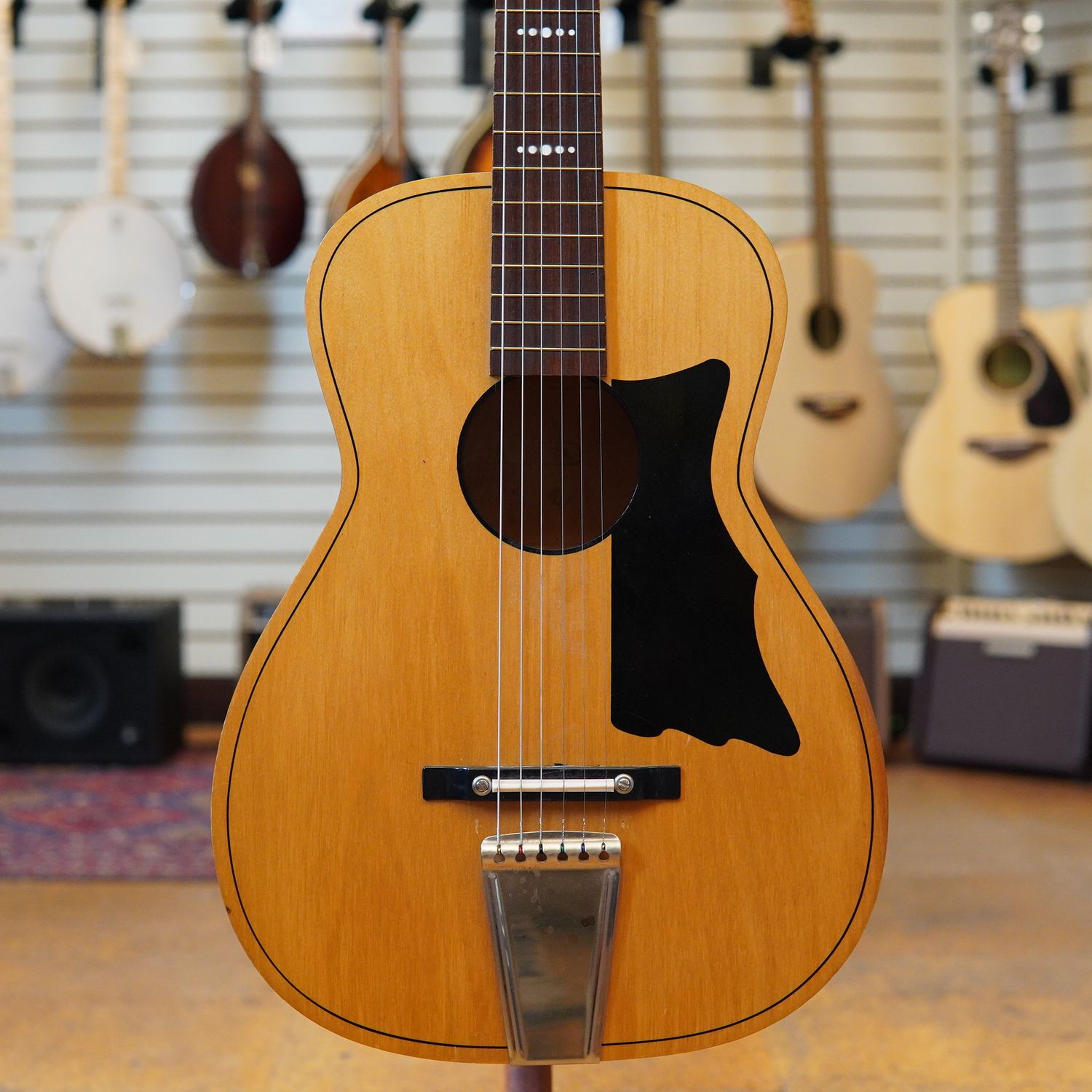 Harmony (Chicago) F70 M All-Solid Birch Parlor Acoustic Guitar Early 1960s