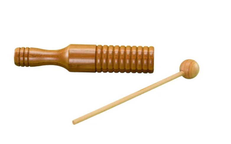 Rhythm Band RBN46 Guiro Tone Block with Mallet - Small