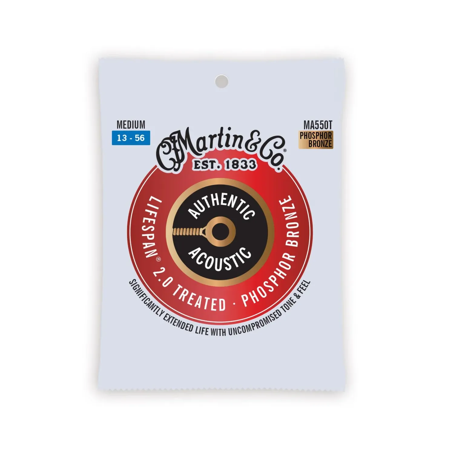 Martin Authentic Acoustic Lifespan Strings 13-56 - 92/8 Phosphor Bronze