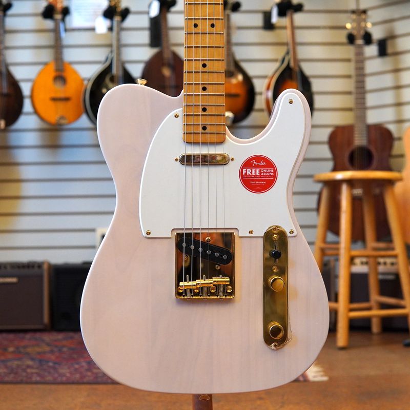 Squier Limited Run Classic Vibe &#39;50s Telecaster Electric Guitar White Blonde w/Gold Hardware