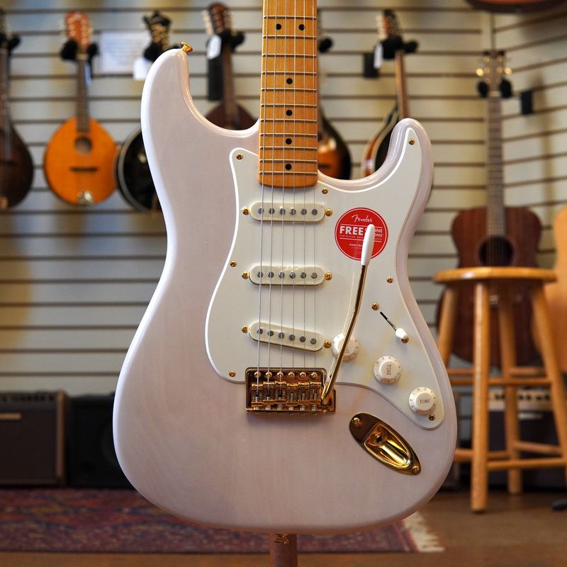 Squier Limited Run Classic Vibe &#39;50s Stratocaster Electric Guitar White Blonde w/Gold Hardware