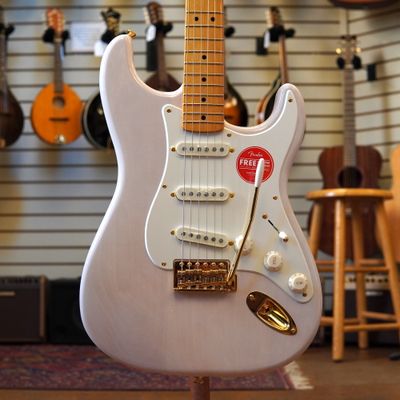 Squier Limited Run Classic Vibe &#39;50s Stratocaster Electric Guitar White Blonde w/Gold Hardware