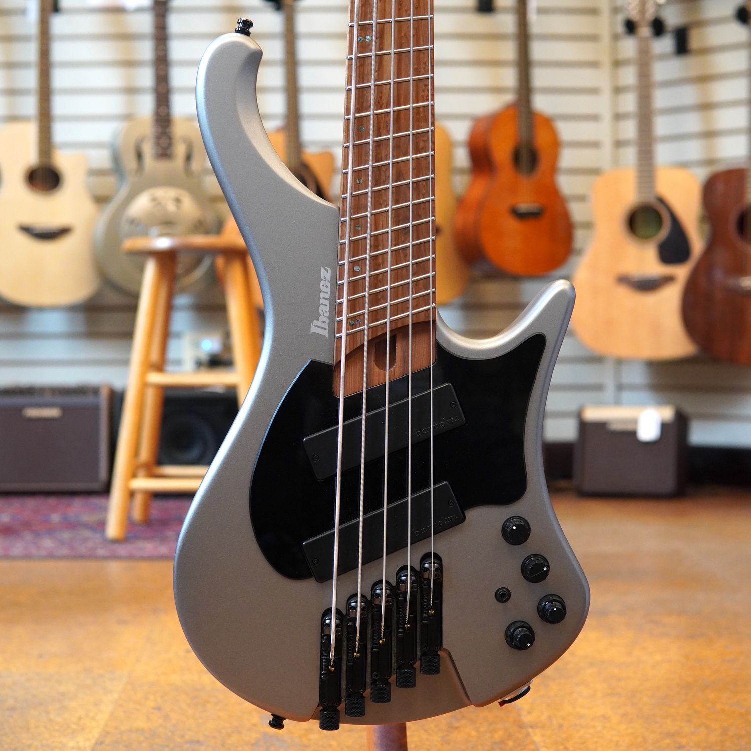 Ibanez EHB1005SMS 5-String Multi Short-Scale Ergonomic Headless Bass Guitar 2021 Metallic Gray Matte w/Padded Gig Bag