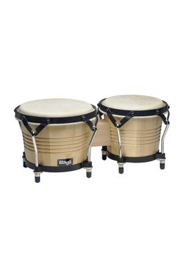 Stagg Wood Bongos 7.5in and 6.5in, Natural